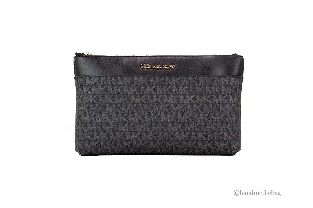 Michael Kors Maisie Large Black Pebbled Leather 3-in-1 Multifunctional Crossbody Clutch Tote Bag - Evallys.com # #