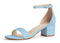 PARTY Women's Open Toe Ankle Strap Low Block Chunky Heels Sandals 6 Light Blue - Evallys.com # #