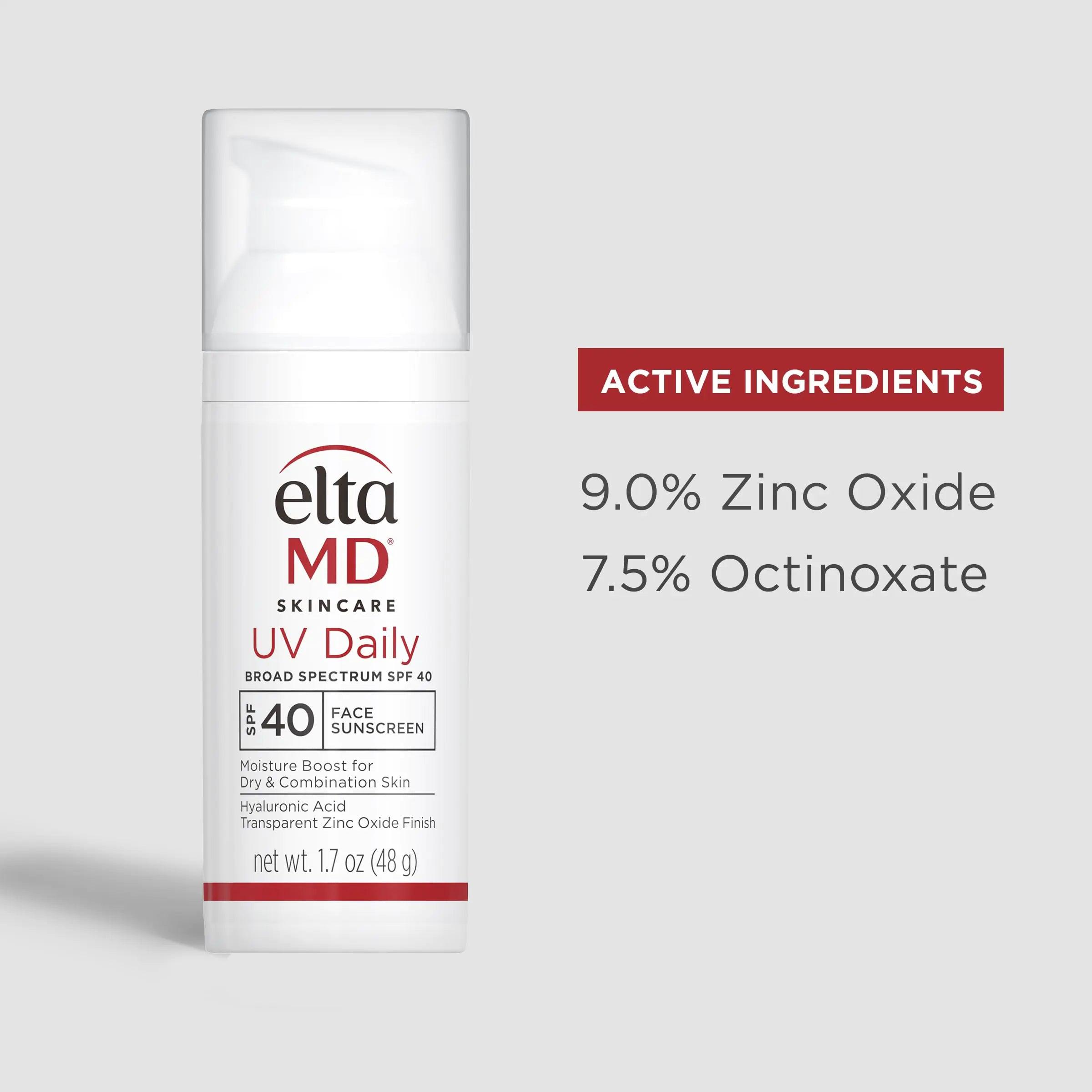 EltaMD UV Daily SPF 40 Face Sunscreen Moisturizer with Zinc Oxide, Daily Moisturizer with SPF, 1.7 oz Pump - Evallys.com # #