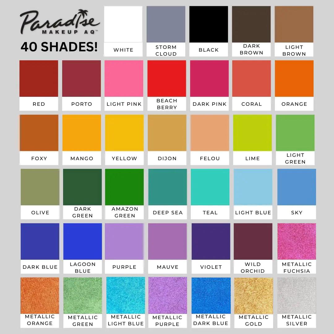 Mehron Makeup Paradise Makeup AQ Pro Size | Stage & Screen, Face & Body Painting, Special FX, Beauty, Cosplay, and Halloween | Water Activated Face Paint & Body Paint 1.4 oz (40 g) (Storm Cloud) Storm Cloud 1.4 Ounce - Evallys.com