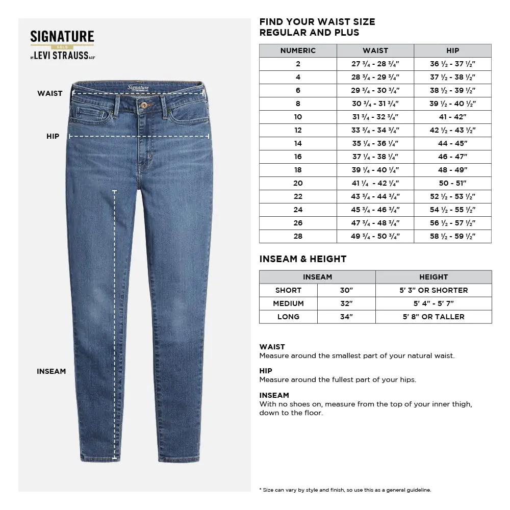 Signature by Levi Strauss & Co. Gold Women's Modern Skinny Jeans (Standard and Plus) Standard 4 Short Bae - Evallys.com # #