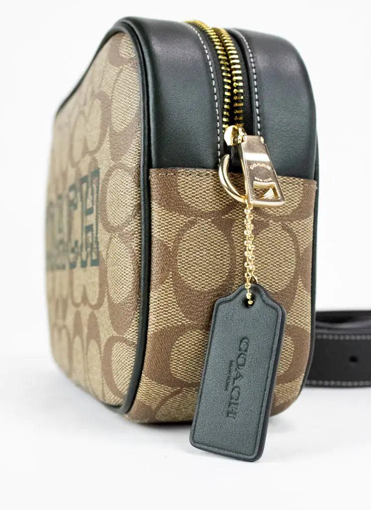 Coach Jamie Medium Varsity Signature Amazon Green Camera Crossbody - Evallys.com # #