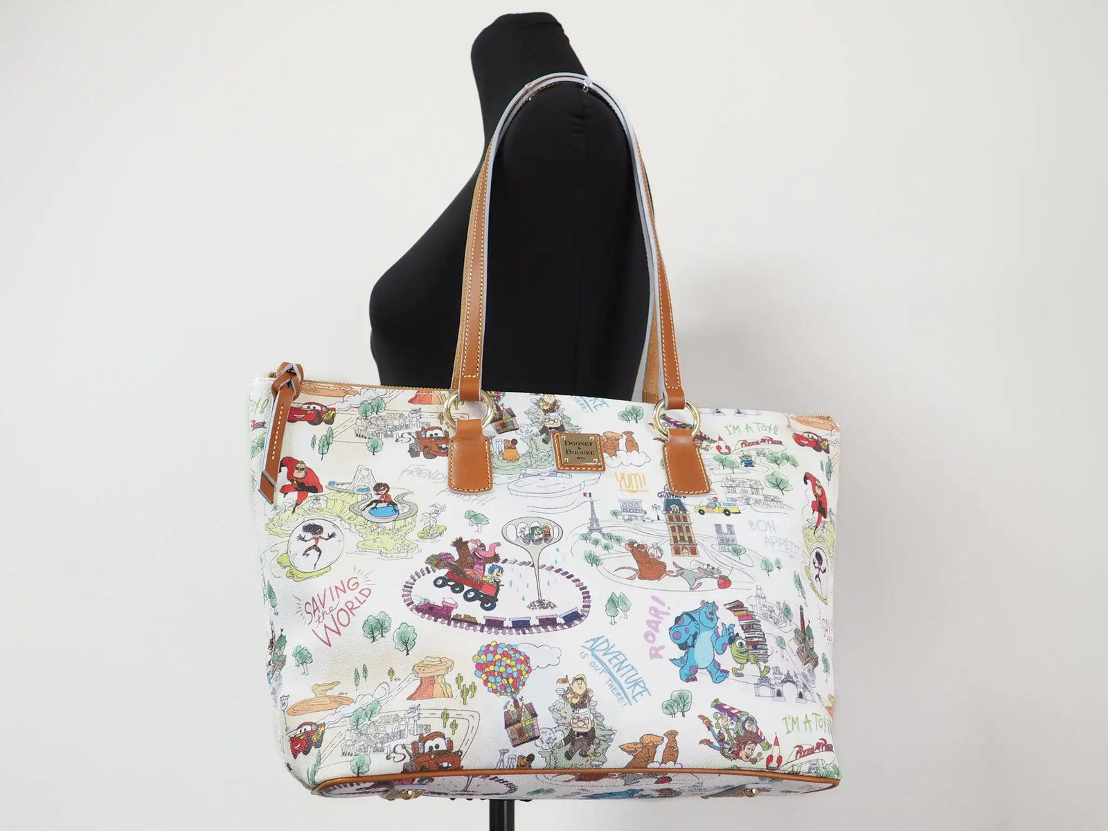 Dooney & Bourke Disney Pixar Maps Top Handle Tote - Evallys.com # #