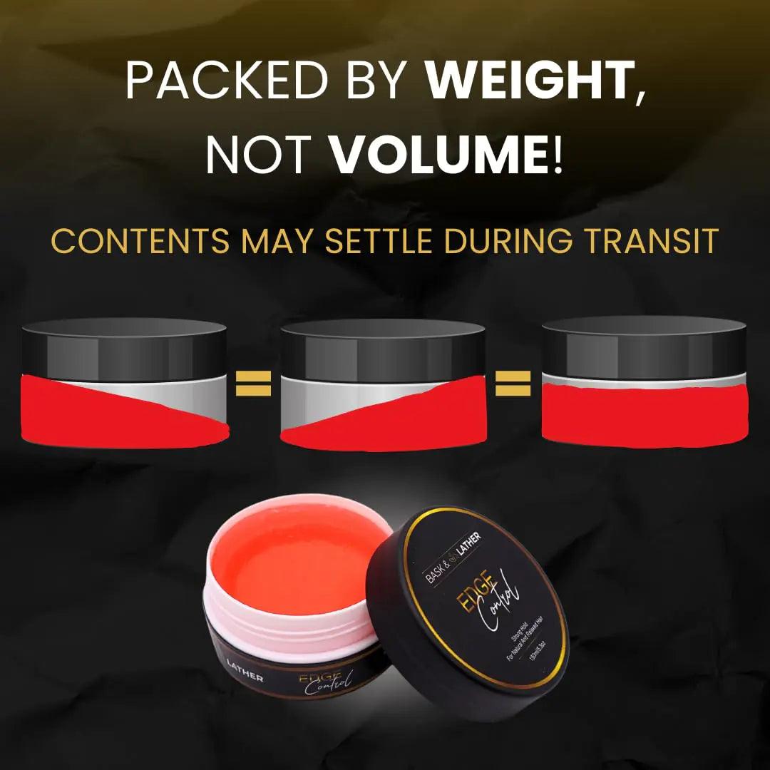 BASK & LATHER Edge Control Hair Gel, Strong Hold, Thick Edges, Styling Gel, Non-Greasy, Non-Flaking, No White Cast, Long Lasting, Supports Hair Growth, Natural Formula, For All Hair Types, 5.3 Fl Oz - Evallys.com # #