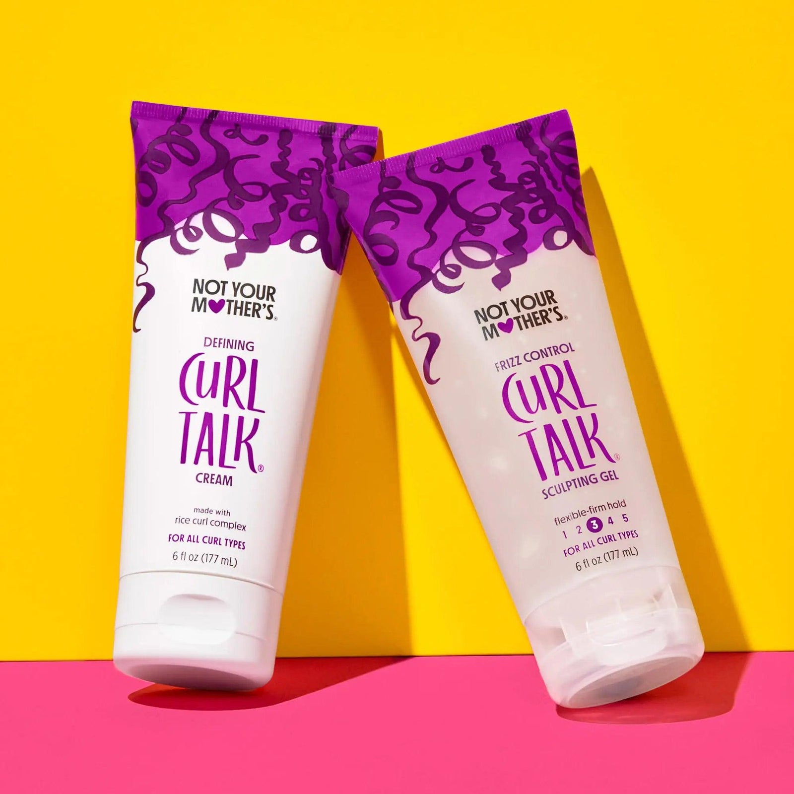 Not Your Mother's Curl Talk Frizz Control Sculpting Gel & Defining Cream (2-Pack) - 6 fl oz - Formulated with Rice Curl Complex - All Curl Types 6 Fl Oz (Pack of 2) - Evallys.com # #