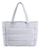 BAGSMART Tote Bag for Women, Lightweight Puffy Tote Bag with Compartments, Quilted Shoulder Bag Handbag for Travel, Work Grey - Evallys.com
