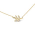 10K Yellow Gold 1/10 Cttw Diamond Leaf and Branch 18" Pendant Necklace (H-I Color, I1-I2 Clarity) - Evallys.com # #