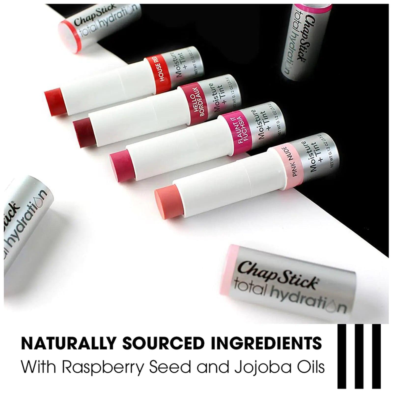 ChapStick Total Hydration Moisture + Tint Flaunt It Fuchsia Tinted Lip Balm Tube, Tinted Moisturizer - 0.12 Oz - Evallys.com # #