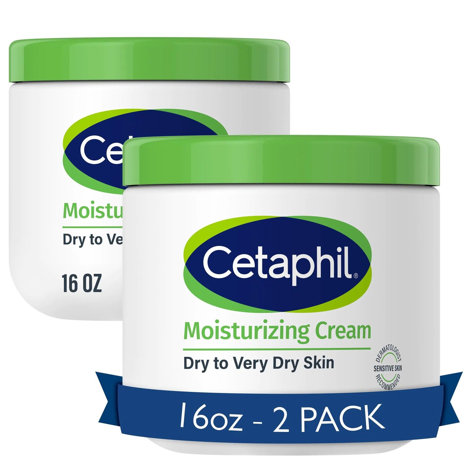 Cetaphil Body Moisturizer, Hydrating Moisturizing Cream for Dry to Very Dry, Sensitive Skin, NEW 16 Oz 2 Pack, Fragrance Free, Non-Comedogenic, Non-Greasy - Evallys.com # #