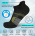 Womens Athletic Cushioned Anti-Blister Comfort Running Ankle Socks 5 Pairs 9-11 Black 5 Pairs - Evallys.com # #