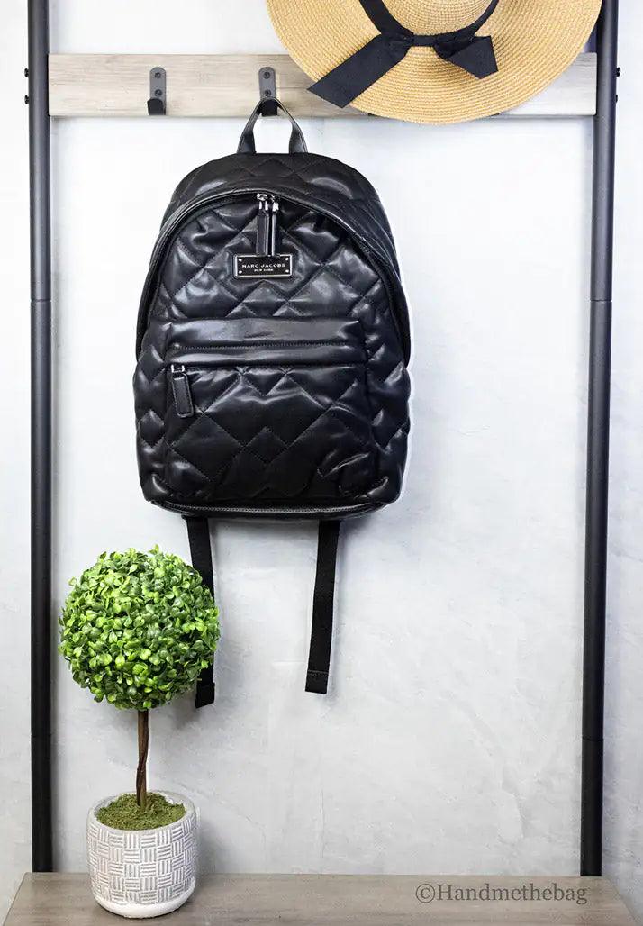 Marc Jacobs Moto Pillow Medium Black Quilted Backpack - Evallys.com # #