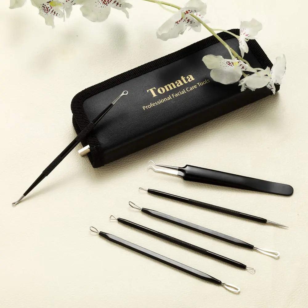 Blackhead Remover Pimple Popper Tool Kit - (6 Piece Kit) - Professional Stainless Pimples Comedone Extractor Removal Tool - Evallys.com # #