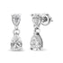 14K White Gold Pear Shape Lab Grown Diamond Dangle Stud Earrings (G-H Color, VS2-SI1 Clarity) - Evallys.com # #