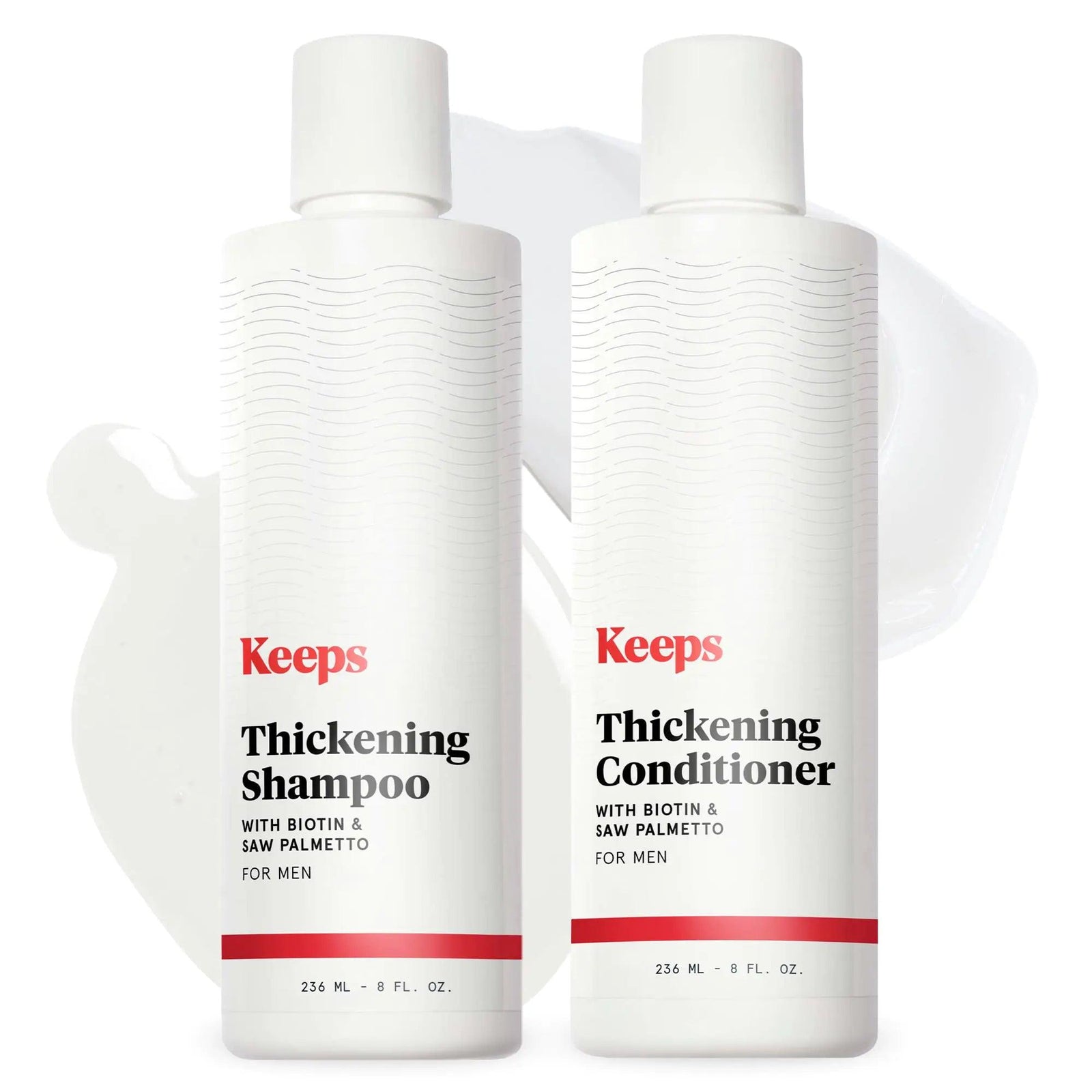 Keeps Hair Growth Shampoo and Conditioner Set - Treatment for Thinning Hair and Hair Regrowth - Men's Hair Products Infused with Biotin, Caffeine, & Saw Palmetto Shampoo & Conditioner Set - Evallys.com # #