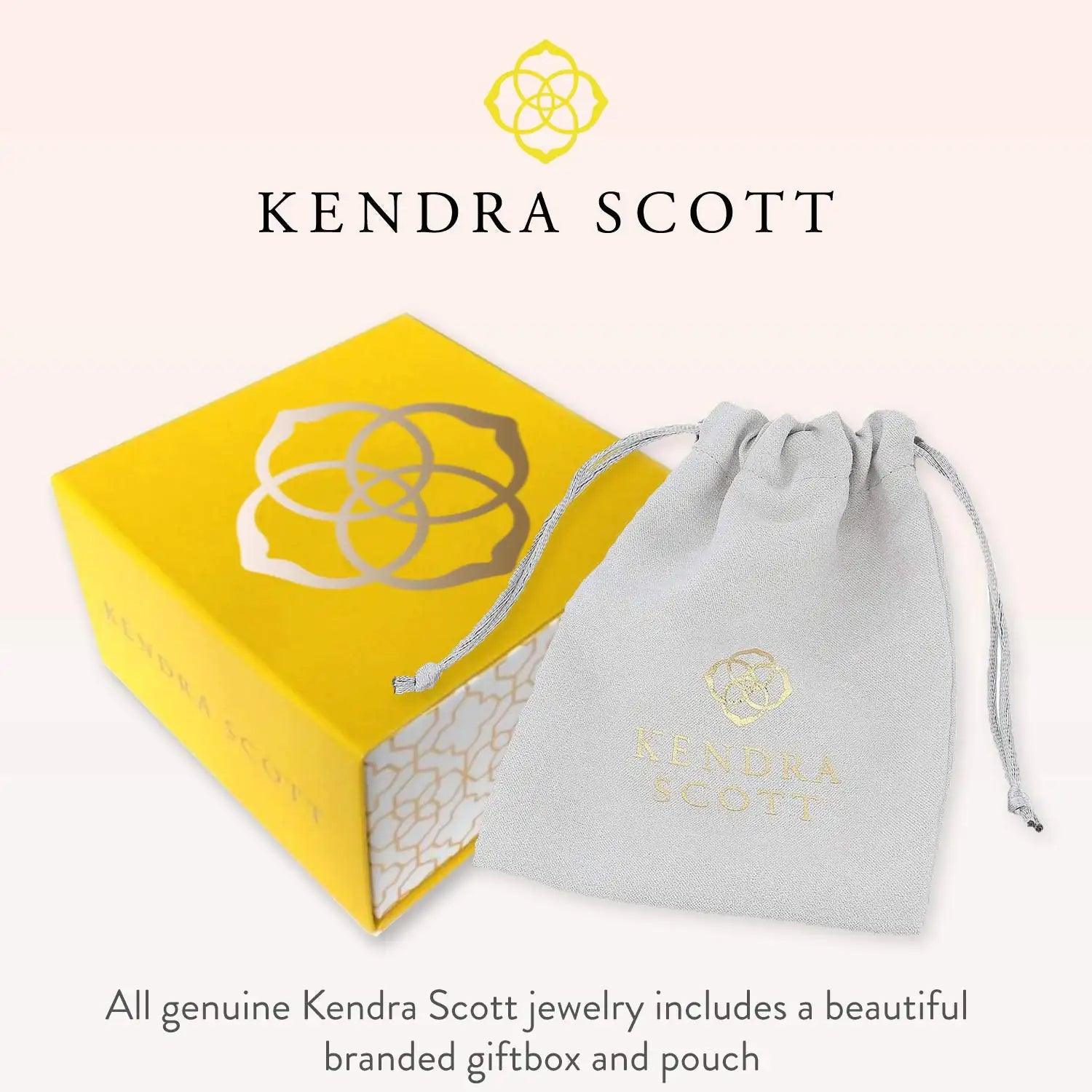 Kendra Scott Elisa Pendant Necklace for Women, Fashion Jewelry, 14k Gold-Plated RHODIUM - COBALT CATS EYE - Evallys.com # #