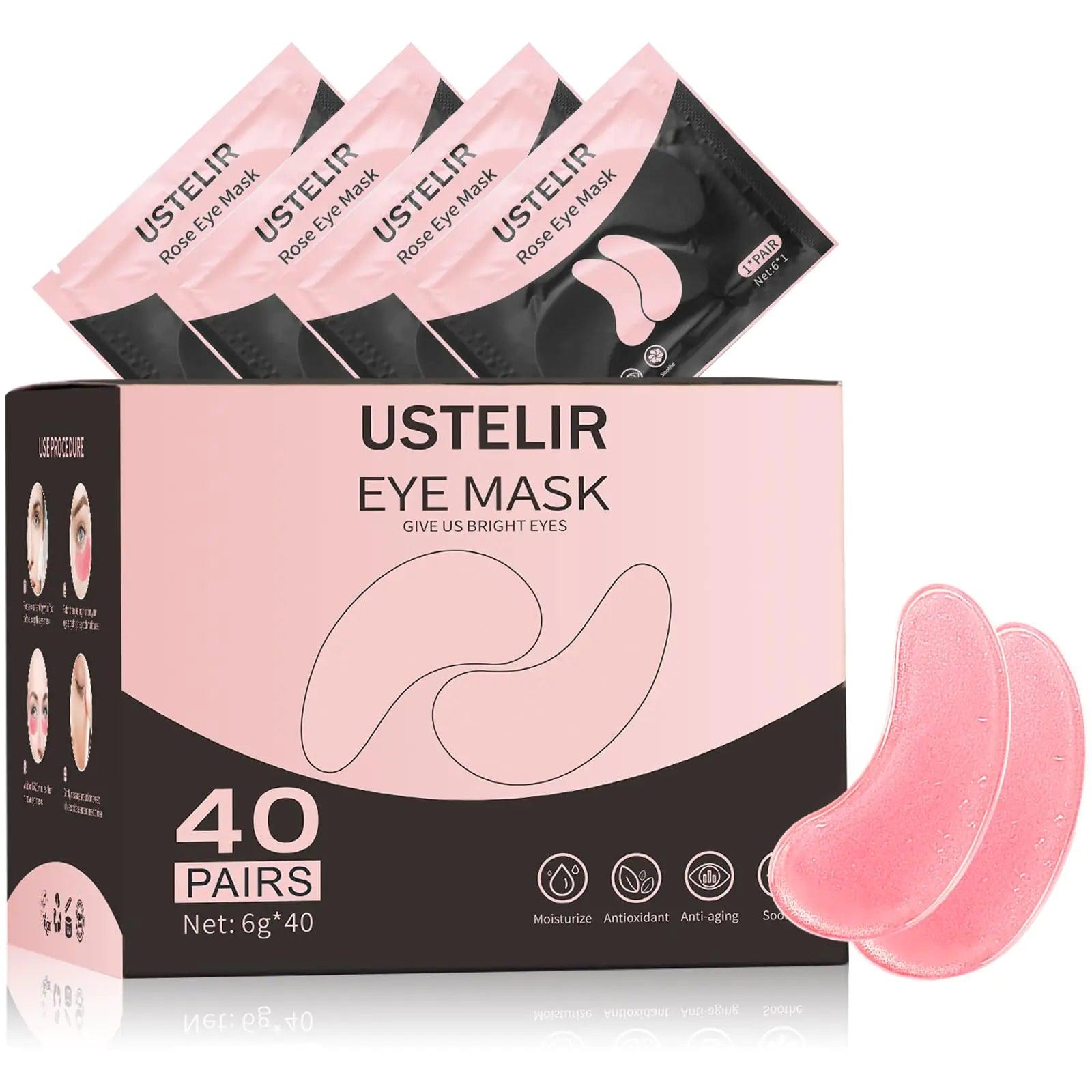 Under Eye Patches, 40 Pairs Eye Mask for Dark Circles, Puffy Eyes, Undereye Bags,Wrinkles,Eye Mask Patches with Rose, Eye Treatment Skin Care for Men & Women Gift Pink - Evallys.com # #