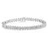 .925 Sterling Silver 1.0 Cttw Chevron 2 Stone Arrow Link Tennis Bracelet (I-J Color, I3 Clarity) - 7” - Evallys.com # #