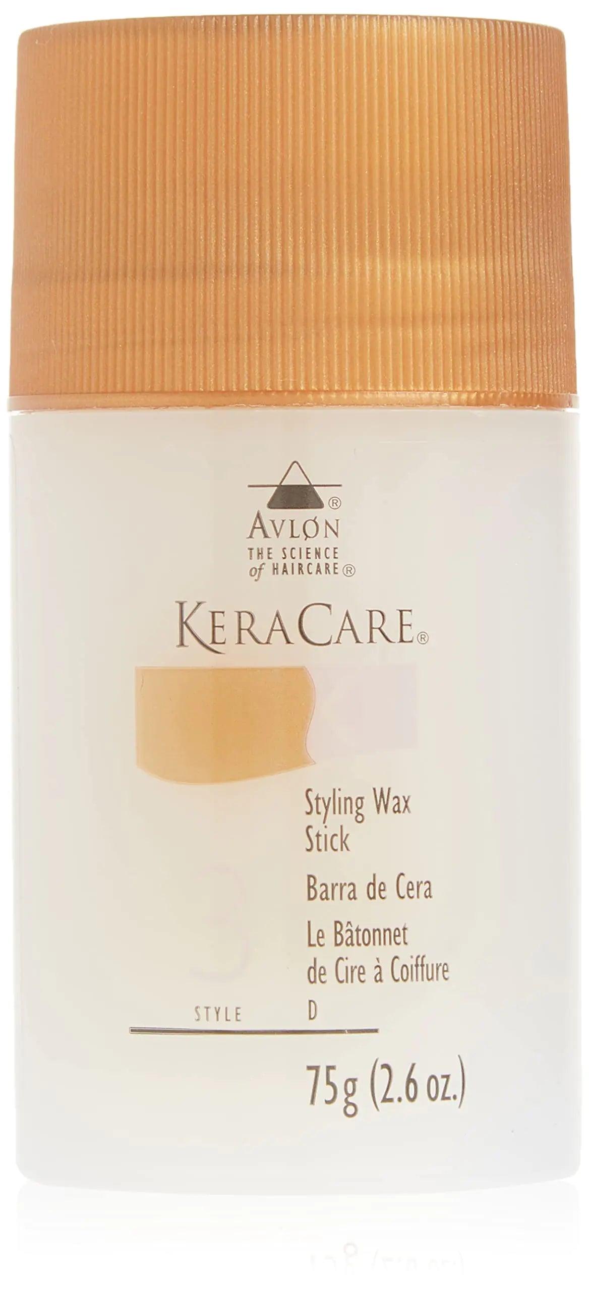 KeraCare Hair Wax Stick - 2.6 ounce - Castor Seed Oil - for Flyaways and Frizz - For All Hair Types - Slicked Back looks, Spikes, Braids, Twists, Tames Flyaways and Frizz, Wigs 2.6 Ounce (Pack of 1) - Evallys.com # #