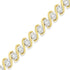 Yellow Plated Sterling Silver Round-Cut Diamond Bracelet (0.5 cttw, H-I Color, I2-I3 Clarity) - Evallys.com # #