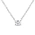 14K White Gold 1/5 Cttw Oval Shape Solitaire Diamond East West 18" Pendant Necklace (G-H Color, VS2-SI1Clarity) - Evallys.com # #