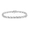 .925 Sterling Silver 1 cttw Brilliant Round-Cut Diamond "X" Link Bracelet (I-J Clarity, I2-I3 Color) - Size 7" - Evallys.com # #