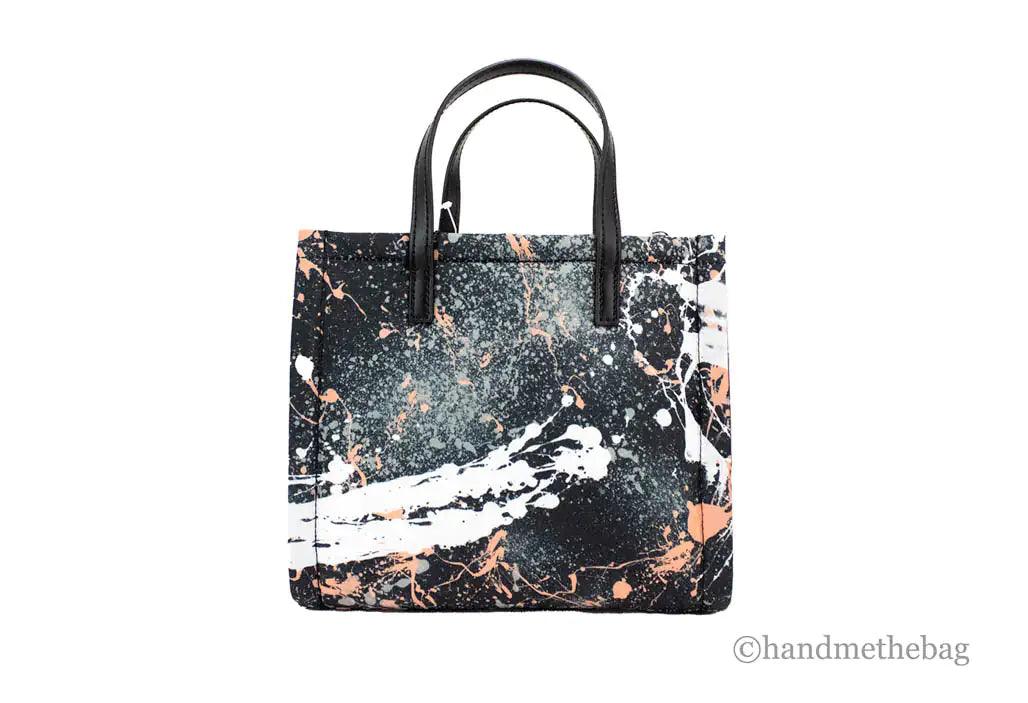 Marc Jacobs Mini Black Splatter Paint Nylon Crossbody Tote - Evallys.com # #