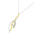 10K Yellow and White Gold Round Cut Diamond Accent Cascade 18" Pendant Necklace (J-K Color, I2-I3 Clarity) - Evallys.com # #