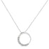 14K Gold 1/4 Cttw Round-Cut Graduating Diamond Open Circle Hoop 18" Pendant Necklace (J-K Color, I1-I2 Clarity) - Evallys.com # #