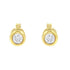 10K Gold 1/4 Cttw Round Brilliant-Cut Near Colorless Diamond Bezel-Set Stud Earrings (H-I Color, I1-I2 Clarity) - Evallys.com # #