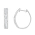 10K White Gold Diamond Hoop Earrings (3/4 cttw, I-J Color, I2-I3 Clarity) - Evallys.com # #