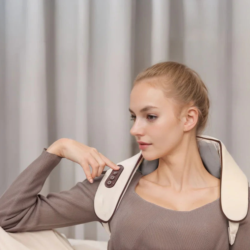Electric Neck and Shoulder Massager with Heat – Pain Relief Deep Tissue - Evallys.com