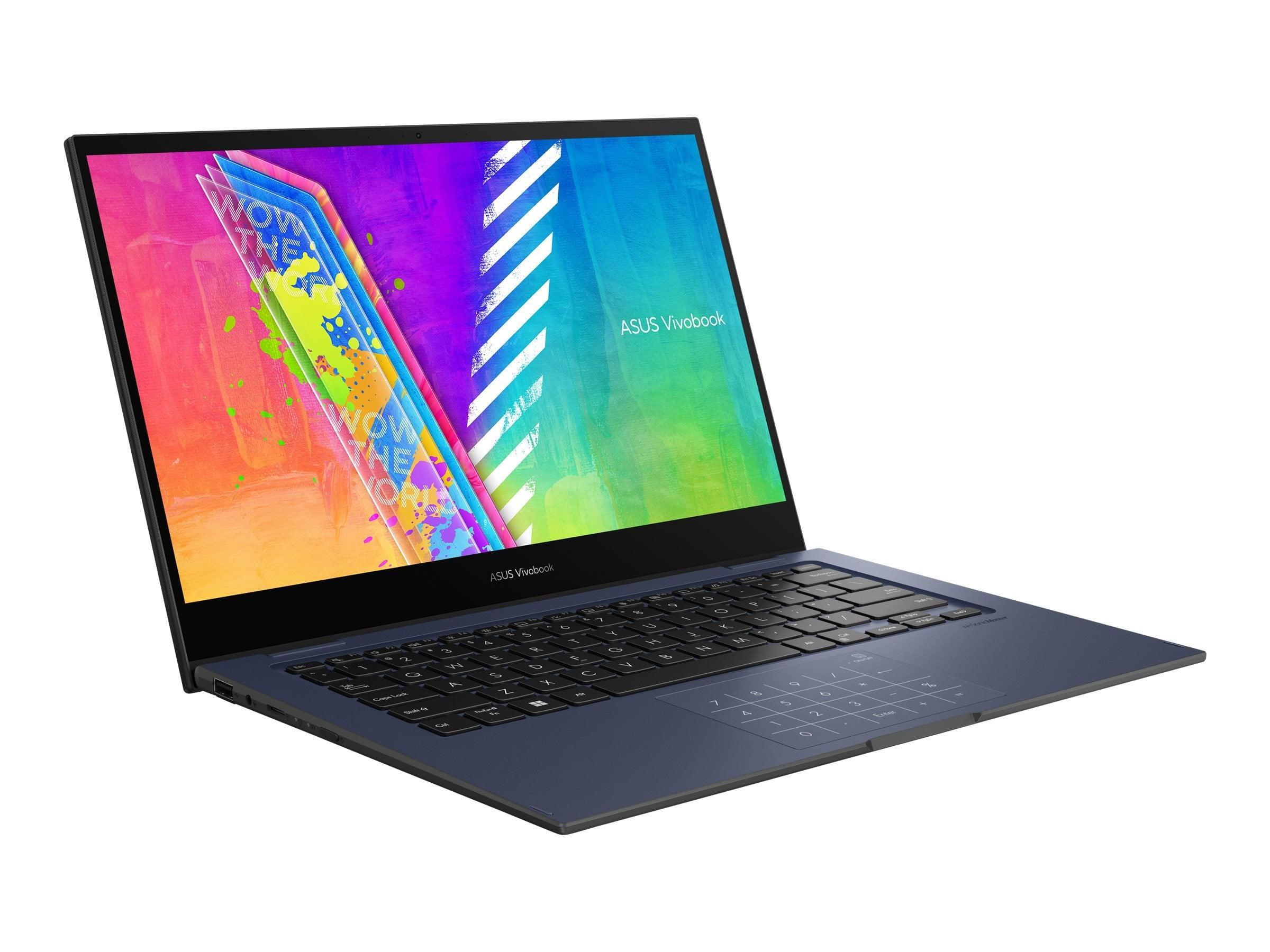 ASUS Vivobook Go 14 Flip Thin and Light 2-In-1 Laptop, 14” HD Touch, Intel Celeron N4500 CPU, UHD Graphics, 4GB RAM, 64GB Emmc, Numberpad, Windows 11 Home in S Mode, Quiet Blue, J1400KA-DS02T - Evallys.com # #