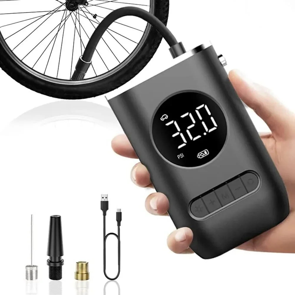Tire Inflator 150PSI – Portable Cordless Air Compressor with LED Display - Evallys.com