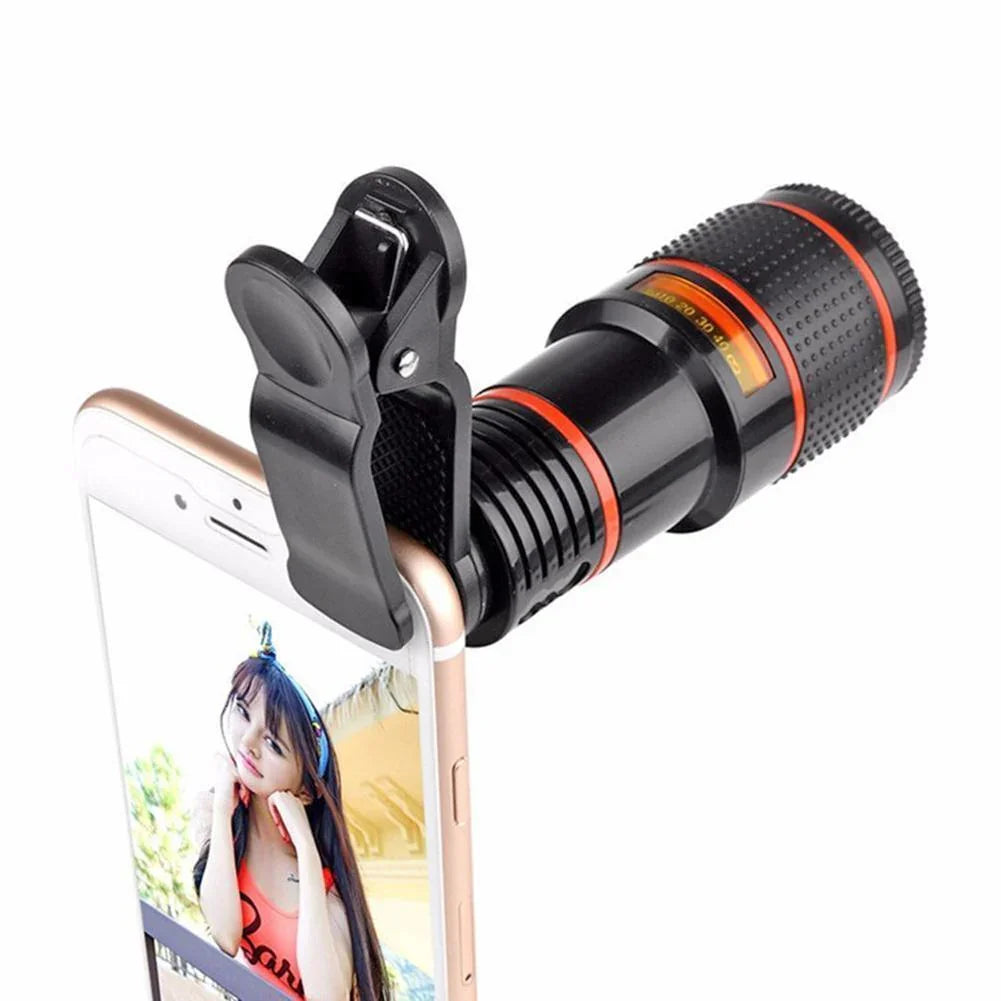 HD 8X Clip On Optical Zoom Telescope Camera Lens For Universal Mobile Cell Phone - Evallys.com
