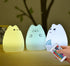 Cat Lamp, Neojoy Remote Control Silicone Kitty Night Light for Kids Toddler Baby Girls Rechargeable Cute Kawaii Nightlight , White , 4 Piece Set - Evallys.com # #