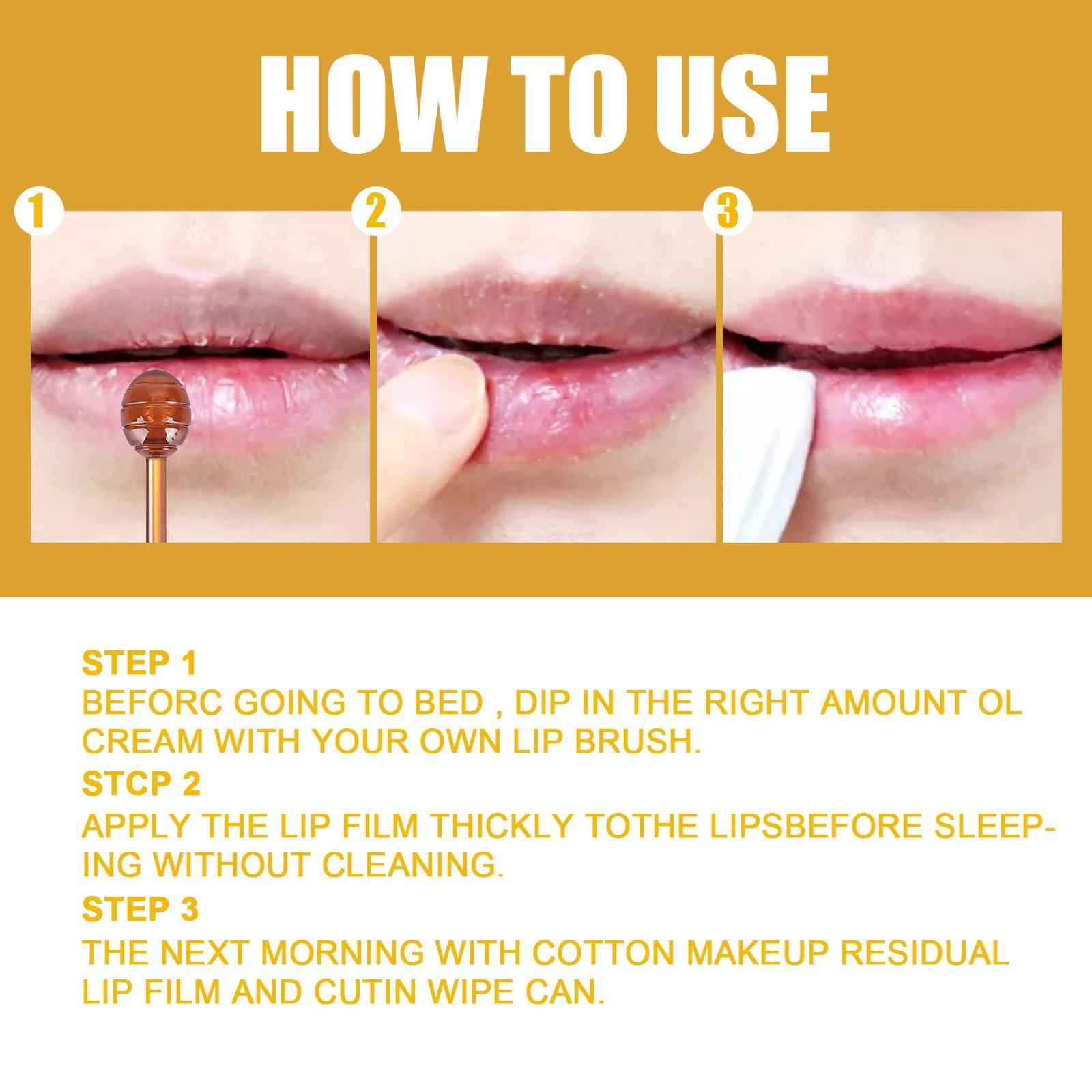 EELHOE Honey Lip Mask Moisturizing Exfoliating Lip Care Bee Lipstick - Evallys.com # #