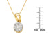 14K Yellow Gold Round Cut Diamond Circle Pendant Necklace (1/3 cttw, H-I Color, I1-I2 Clarity) - Evallys.com # #