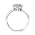 10K White Gold 3/8 Cttw Round-Cut Lab Grown Diamond Cluster Pear Promise Ring (G-H Color, VS2-SI1 Clarity) - Evallys.com # #