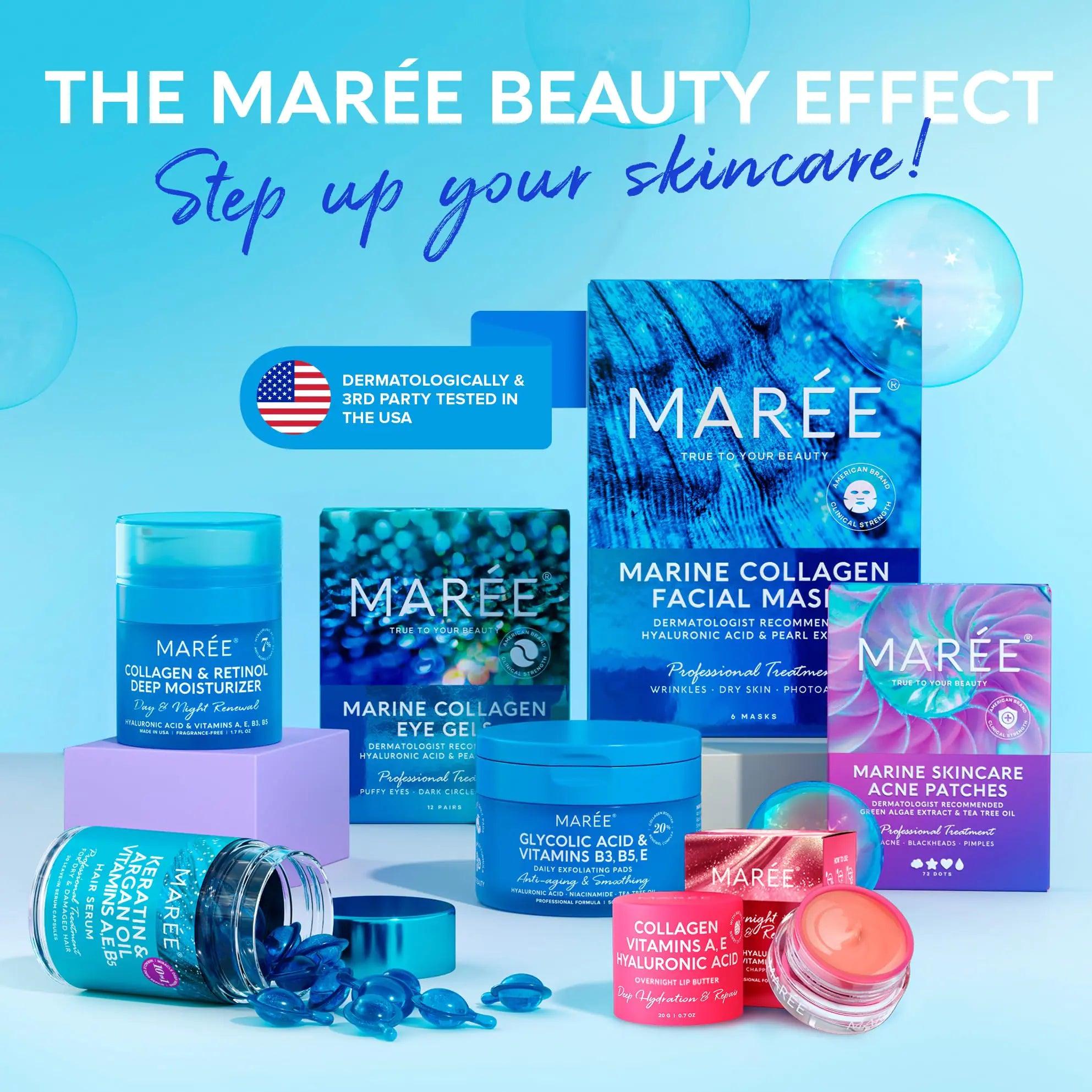 MAREE Eye Gels - Under Eye Gels for Puffy Eyes and Dark Circles with Natural Marine Collagen & Hyaluronic Acid - Anti-Aging Eye Mask for Face to Soothe Puffiness, Eye Bags and Wrinkles - Evallys.com # #