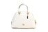 Coach (2553) Katy Medium Chalk Crossgrain Leather Satchel Dome Handbag - Evallys.com # #