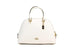 Coach (2553) Katy Medium Chalk Crossgrain Leather Satchel Dome Handbag - Evallys.com # #