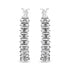 10K White Gold 1/2 Cttw Lab Grown Round Diamond 2 Row Semi Eternity Hoop Earrings (G-H Color, SI1-SI2 Clarity) - Evallys.com # #