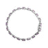 .925 Sterling Silver 8 1/2 Cttw Oval Shaped Purple Amethyst Link Bracelet - 7" Inches - Evallys.com # #