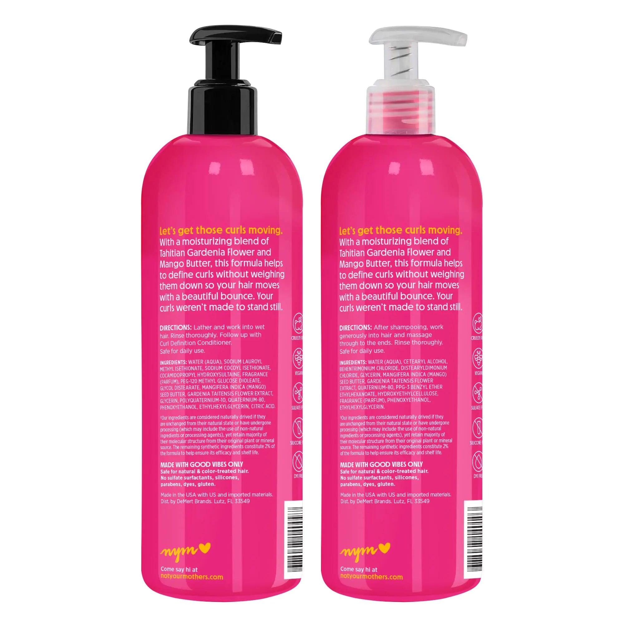 Not Your Mother's Naturals Curl Defining Shampoo and Conditioner (2 Pack) - 98% Naturally Derived Ingredients - All Hair Types - Gardenia Mango Butter 15.2 Fl Oz (Pack of 2) - Evallys.com # #