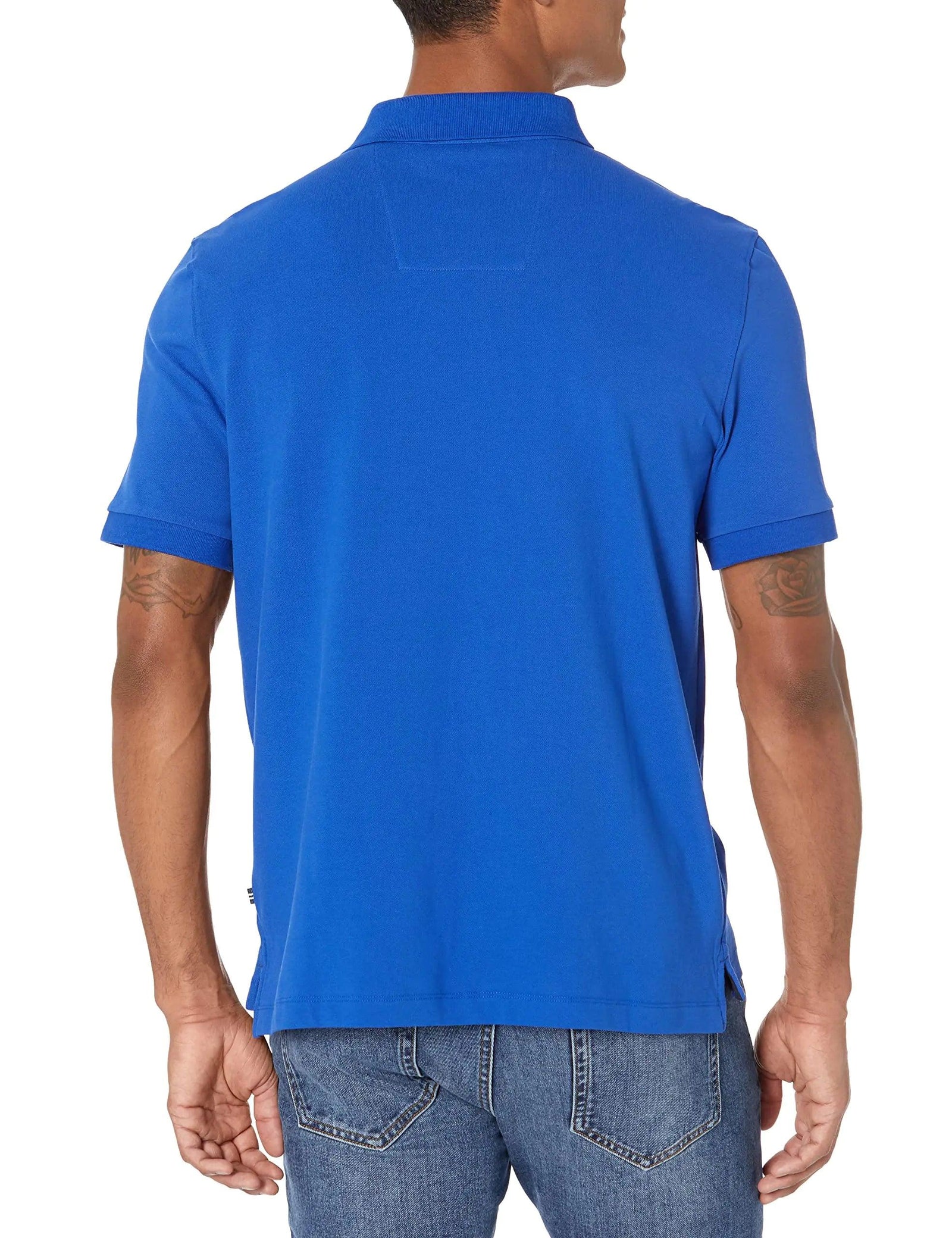 Nautica Men's Short Sleeve Solid Stretch Cotton Pique Polo Shirt XX-Large Bright Cobalt - Evallys.com # #