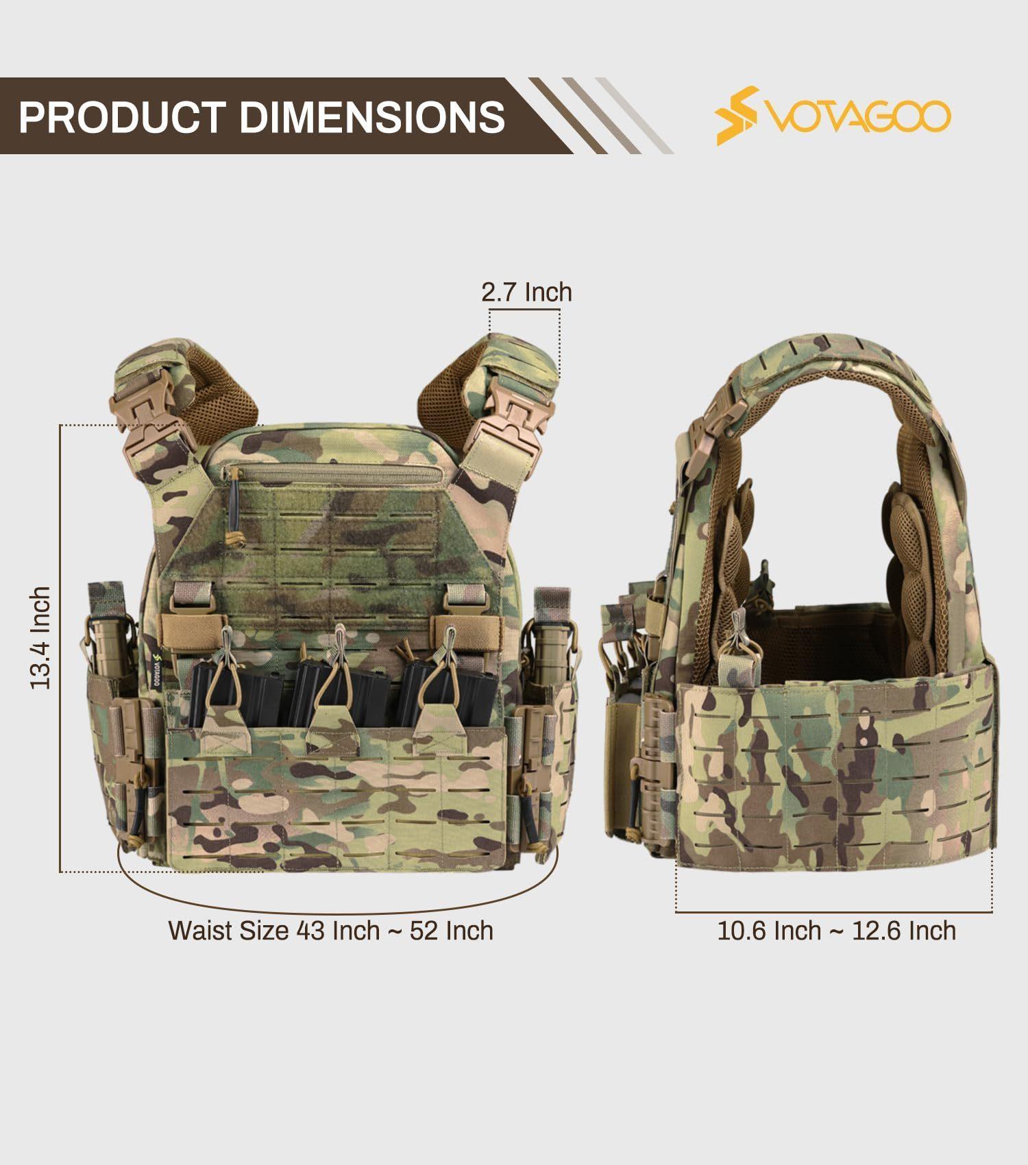 Tactical Vest Quick Release Airsoft Weighted Military Breathable Vests - Evallys.com # #