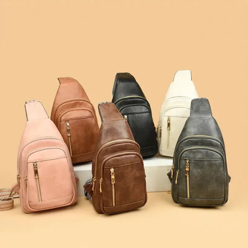 Women's Crossbody Handbags Leather Women Shoulder Bag Fashion New Pattern Simple Solid Color Large Layered Practical Messenger Bag Women's Handbags Large Size - Evallys.com