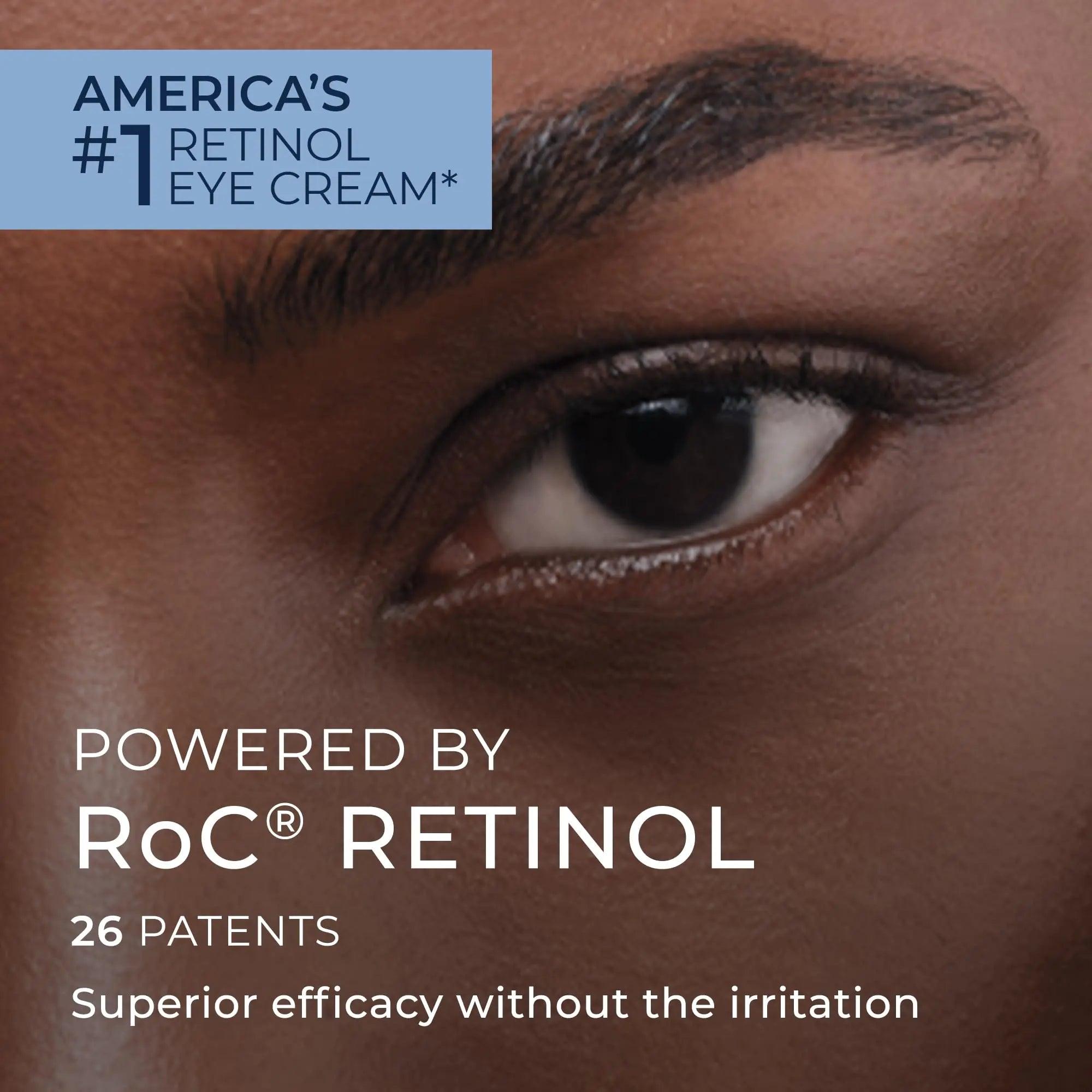 RoC Retinol Correxion Under Eye Cream for Dark Circles & Puffiness, Daily Wrinkle Cream, Anti Aging Line Smoothing Skin Care Treatment for Women and Men, 0.5 oz (Packaging May Vary) 0.5 Fl Oz (Pack of 1) - Evallys.com # #