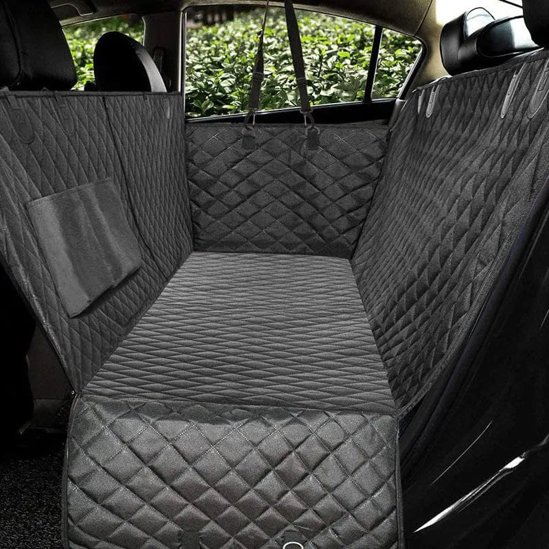 Dog Car Seat Cover View Mesh Pet Carrier Hammock Safety Protector Car Rear Back Seat Mat With Zipper And Pocket For Travel - Evallys.com