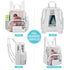 Clear Backpack for Stadium Events Clear Backpack 12x12x6 with Front Pocket for Concert Sport Events Work Travel (White) White One Pocket - Evallys.com # #